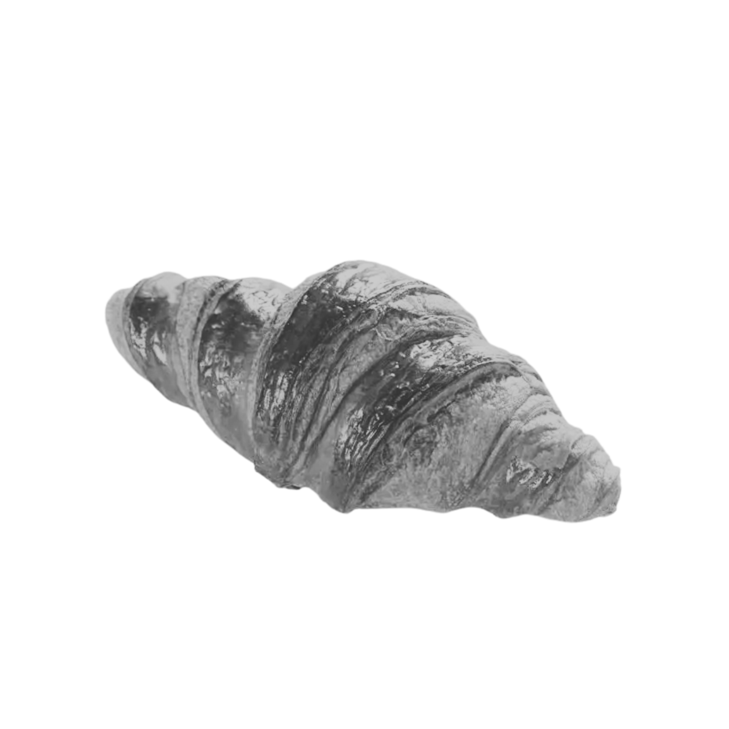 Freshly Baked French Croissant Golden French croissant on a black background